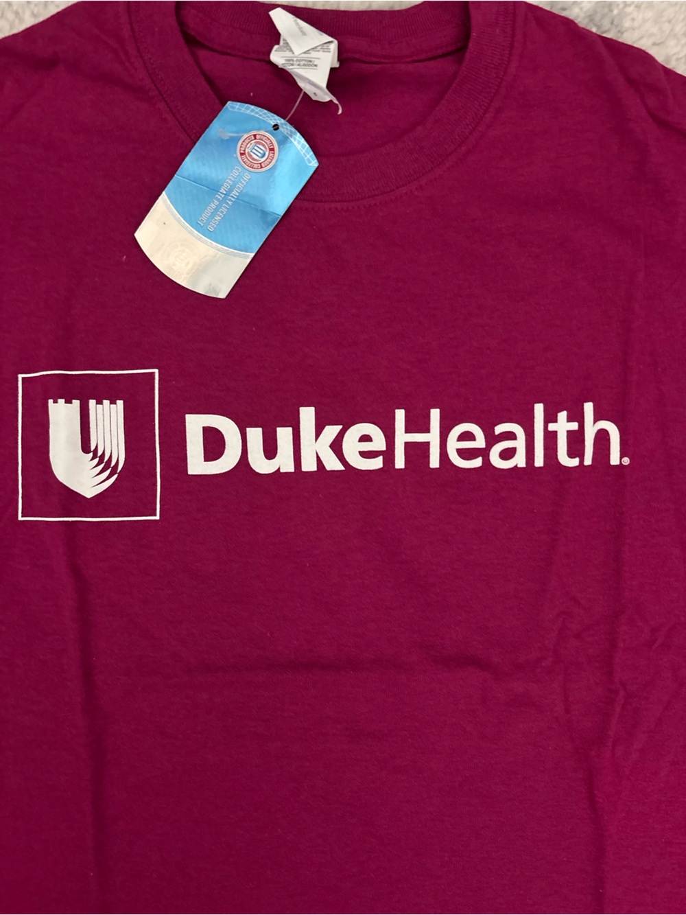 Duke Health Logo Tee in Deep Magenta
